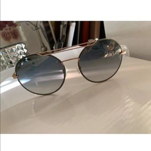 Rag & bone vittoria round oversized sunglasses